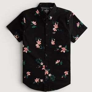 Hollister Short-Sleeve Floral Button Down Shirt